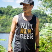 Men's Running Performance Tank Top - Will Run For Beer