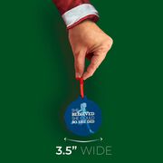 Running Round Ceramic Ornament - She Believed She Could So She Did (Blue)