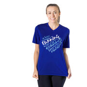 Women's Short Sleeve Tech Tee - Live Love Run Heart