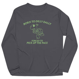 Men's Running Long Sleeve Performance Tee - Born to Dilly Dally