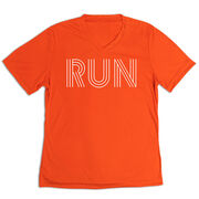 Women's Short Sleeve Tech Tee - Run Lines