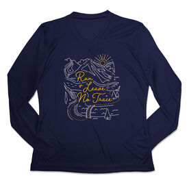 Women's Long Sleeve Tech Tee - Run and Leave No Trace