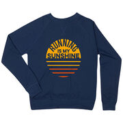 Running Raglan Crew Neck Sweatshirt - Running is My Sunshine