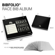 BibFOLIO&reg; Race Bib Album - Braver Stronger Faster