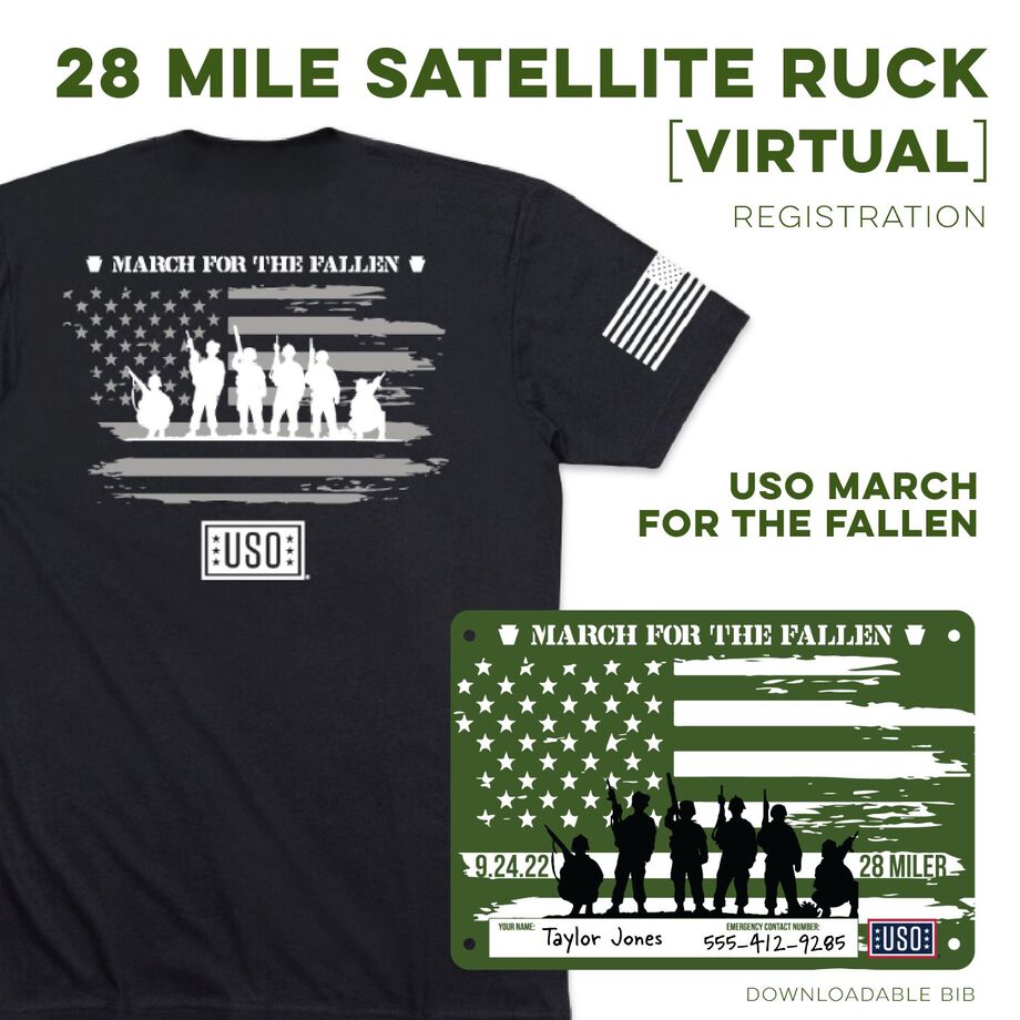 Virtual Race - USO March For The Fallen 28 Mile Satellite Ruck (2022)