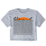 Running Short Sleeve Crop Tee - Chasing Sunsets