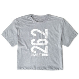 Running Short Sleeve Crop Tee - 26.2 Marathon Vertical