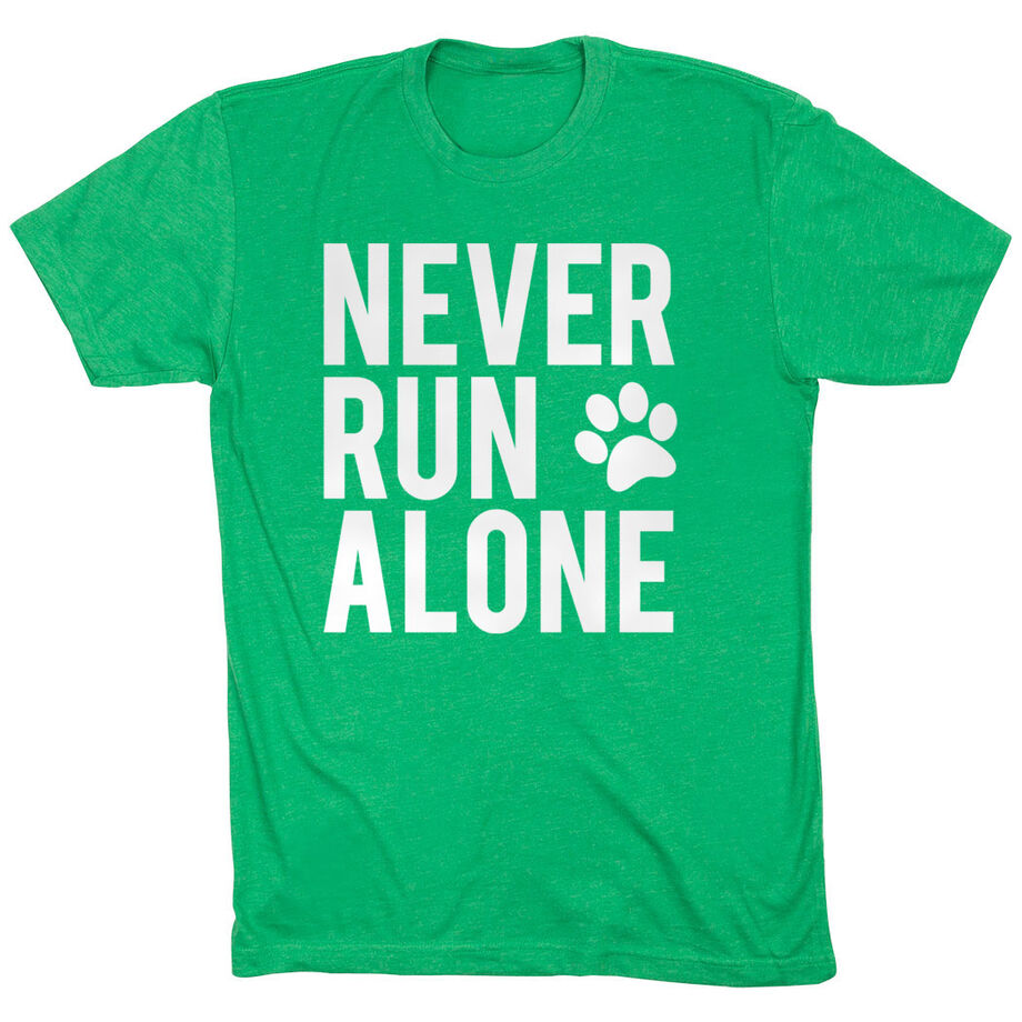 Running Short Sleeve T-Shirt - Never Run Alone (Bold)