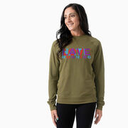 Running Raglan Crew Neck Pullover - Love Hate Running