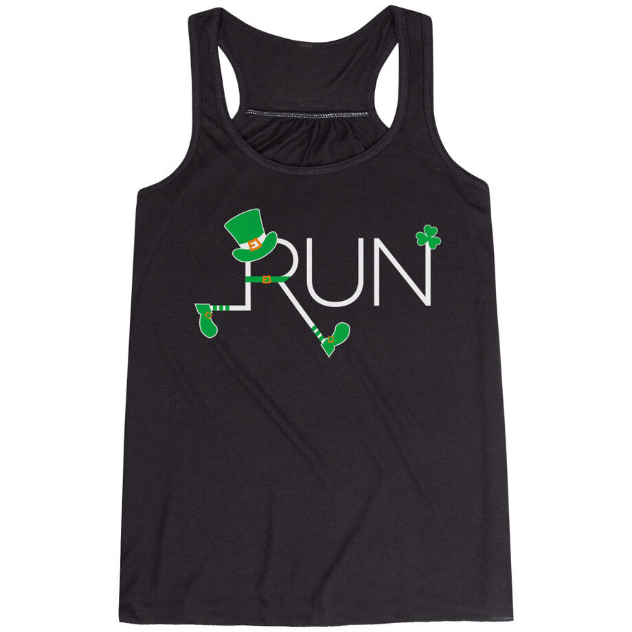 Running Flowy Racerback Tank Top - Let's Run Lucky