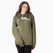 Statement Fleece Hoodie - Trail Runner in the Mountains