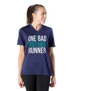 Women's Short Sleeve Tech Tee - One Bad Mother Runner (Bold)