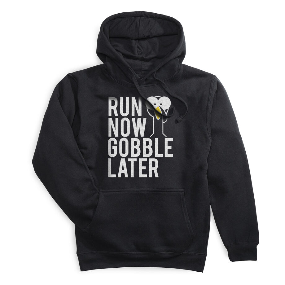 Statement Fleece Hoodie -  Run Now Gobble Later (Bold)