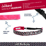 Athletic Juliband Non-Slip Headband - Will Run For Wine
