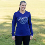 Women's Long Sleeve Tech Tee - Live Love Run Heart