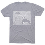 Running Short Sleeve T-Shirt - Wyoming State Runner 