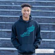 Cross Country Hooded Sweatshirt - Winged Foot Inspirational Words