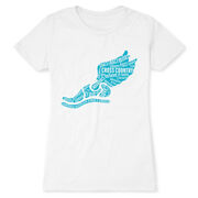 Cross Country Women's Everyday Tee Winged Foot Inspirational Words