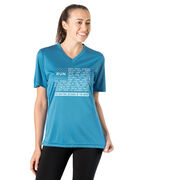 Women's Short Sleeve Tech Tee - We Run Free Because of the Brave
