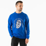 Running Raglan Crew Neck Pullover - Miles To Go Before I Sleep - Skull
