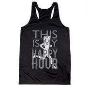 Women's Racerback Performance Tank Top - This Is My Happy Hour