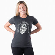 Women's Everyday Runners Tee - Miles To Go Before I Sleep - Skull