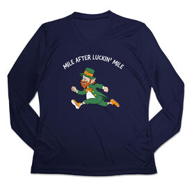 Women's Long Sleeve Tech Tee - Mile After Luckin Mile