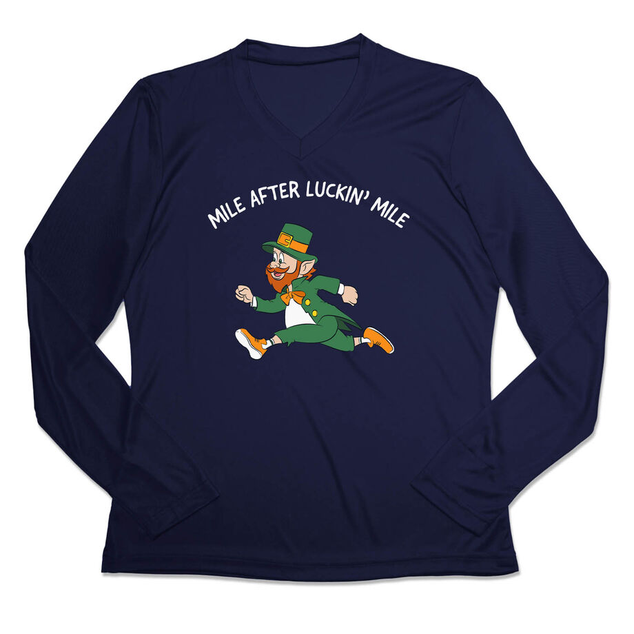 Women's Long Sleeve Tech Tee - Mile After Luckin Mile