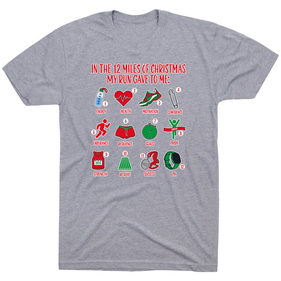 Running Short Sleeve T-Shirt - The 12 Miles of Christmas