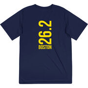 Men's Running Short Sleeve Tech Tee - Boston 26.2 Vertical