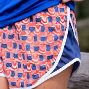 TrueRun Women's Running Shorts - USA Patriotic