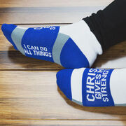 Socrates&reg; Woven Performance Sock - Christ Give Me Strength