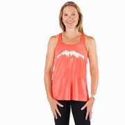 Flowy Racerback Tank Top - Trail Runner in the Mountains