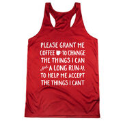 Women's Racerback Performance Tank Top - Please Grant Me Coffee