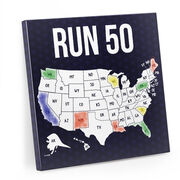 Running Canvas Wall Art - Run 50 States - Dry Erase