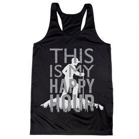 Women's Racerback Performance Tank Top - This Is My Happy Hour Hiker