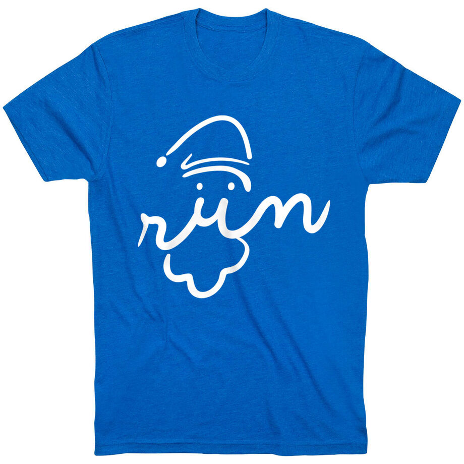 Running Short Sleeve T-Shirt - Santa Run Face 