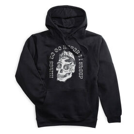 Statement Fleece Hoodie - Miles To Go Before I Sleep - Skull