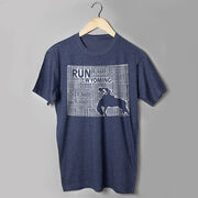 Running Short Sleeve T-Shirt - Wyoming State Runner 