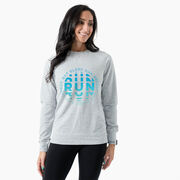 Running Raglan Crew Neck Sweatshirt - Eat Sleep Run Repeat