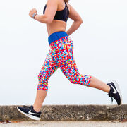 Running Performance Capris - Crazy for Color