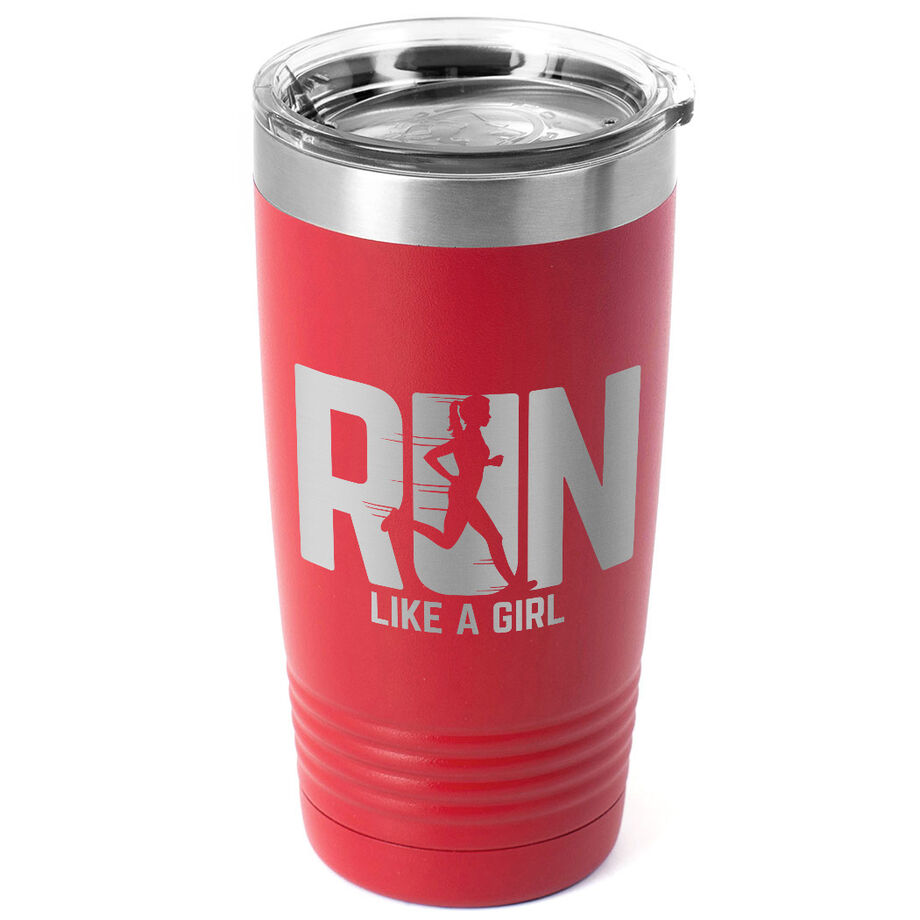 Running 20 oz Double Insluated Tumbler - Let's Run Like A Girl