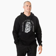 Statement Fleece Hoodie - Miles To Go Before I Sleep - Skull