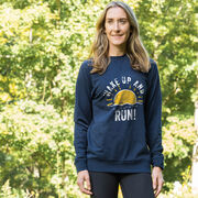 Running Raglan Crew Neck Pullover - Wake Up And Run