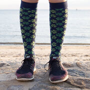 Woven Yakety Yak! Knee High Socks - Shamrocks