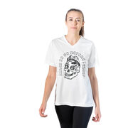 Women's Short Sleeve Tech Tee - Miles To Go Before I Sleep - Skull