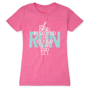 Women's Everyday Runners Tee She Believed She Could So She Did 13.1