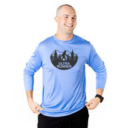 Men's Running Long Sleeve Performance Tee - Ultra Runner Bigfoot