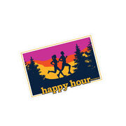 Running Stickers - Happy Hour (Set of 2)