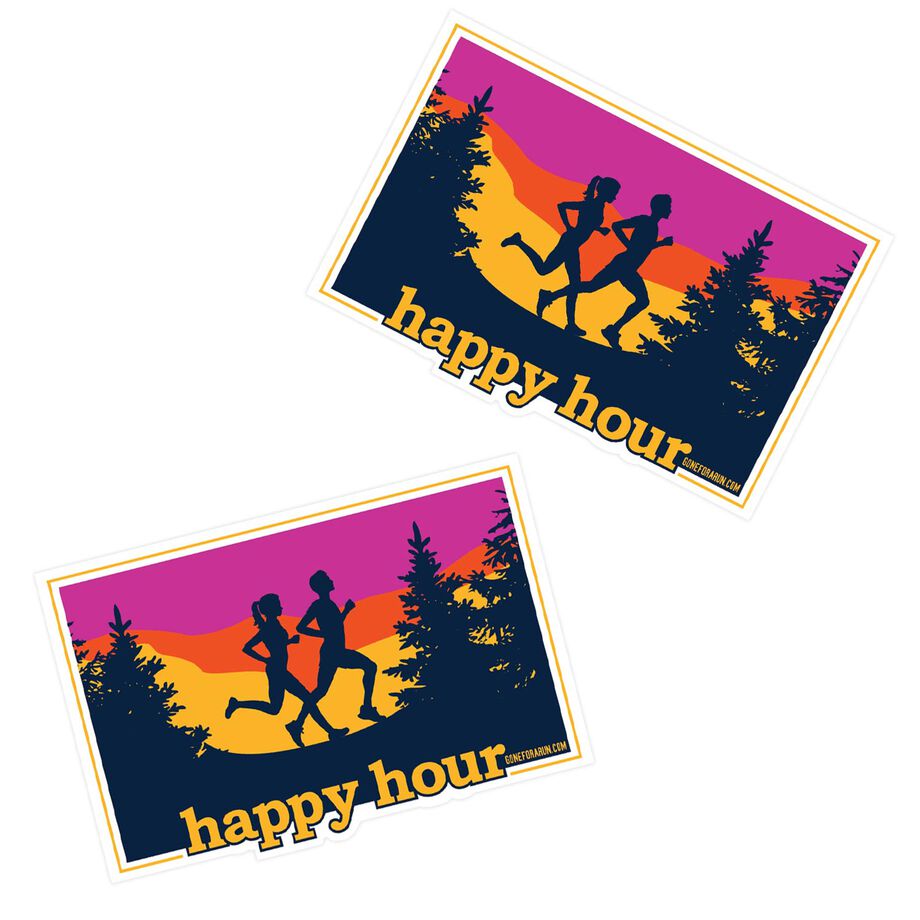 Running Stickers - Happy Hour (Set of 2)